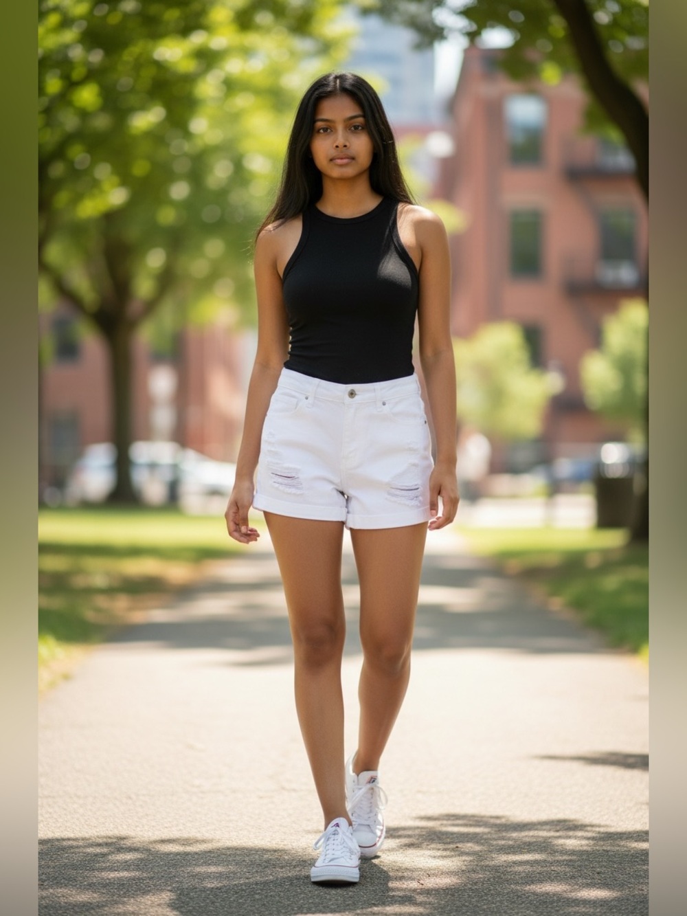 Forever 21 Women's Concert White Denim Mid Rise Slim
